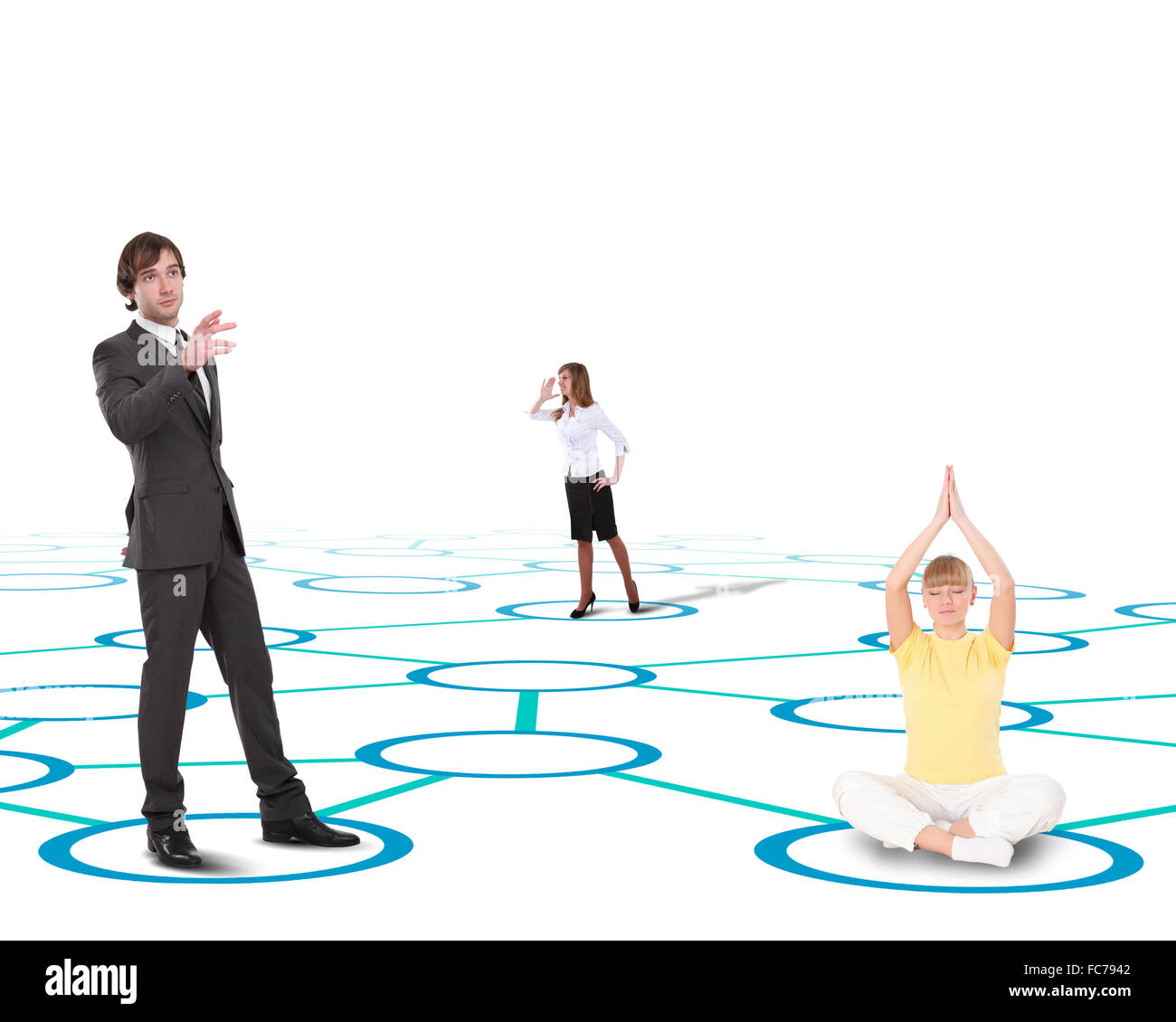 Bild von Menschen im sozialen Netzwerk verbunden Stockfoto