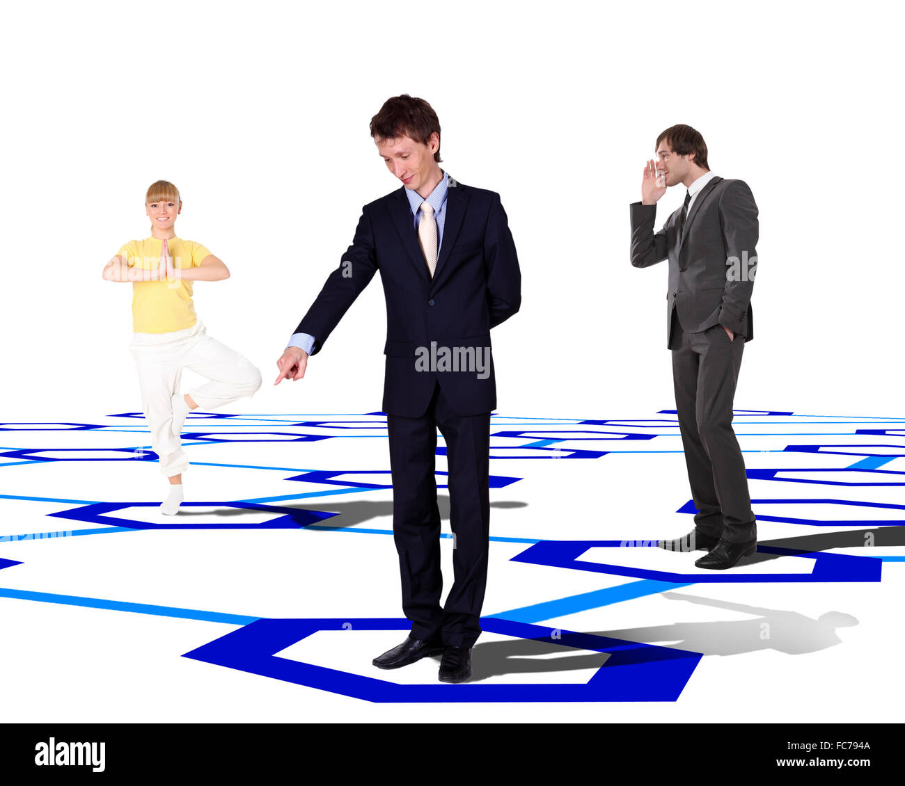 Bild von Menschen im sozialen Netzwerk verbunden Stockfoto