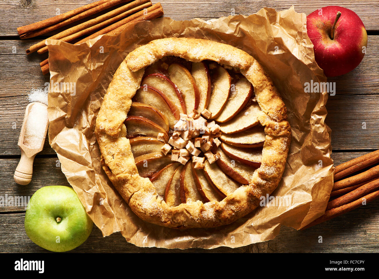 Apfel galette Stockfoto