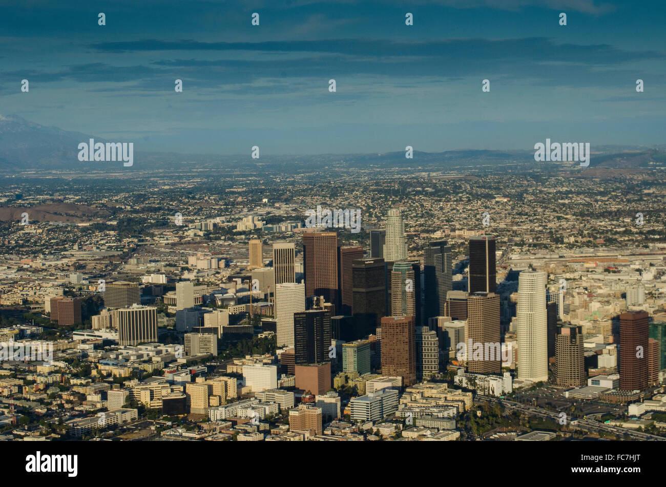 Luftaufnahme von Los Angeles Stadtbild, Kalifornien, Vereinigte Staaten Stockfoto