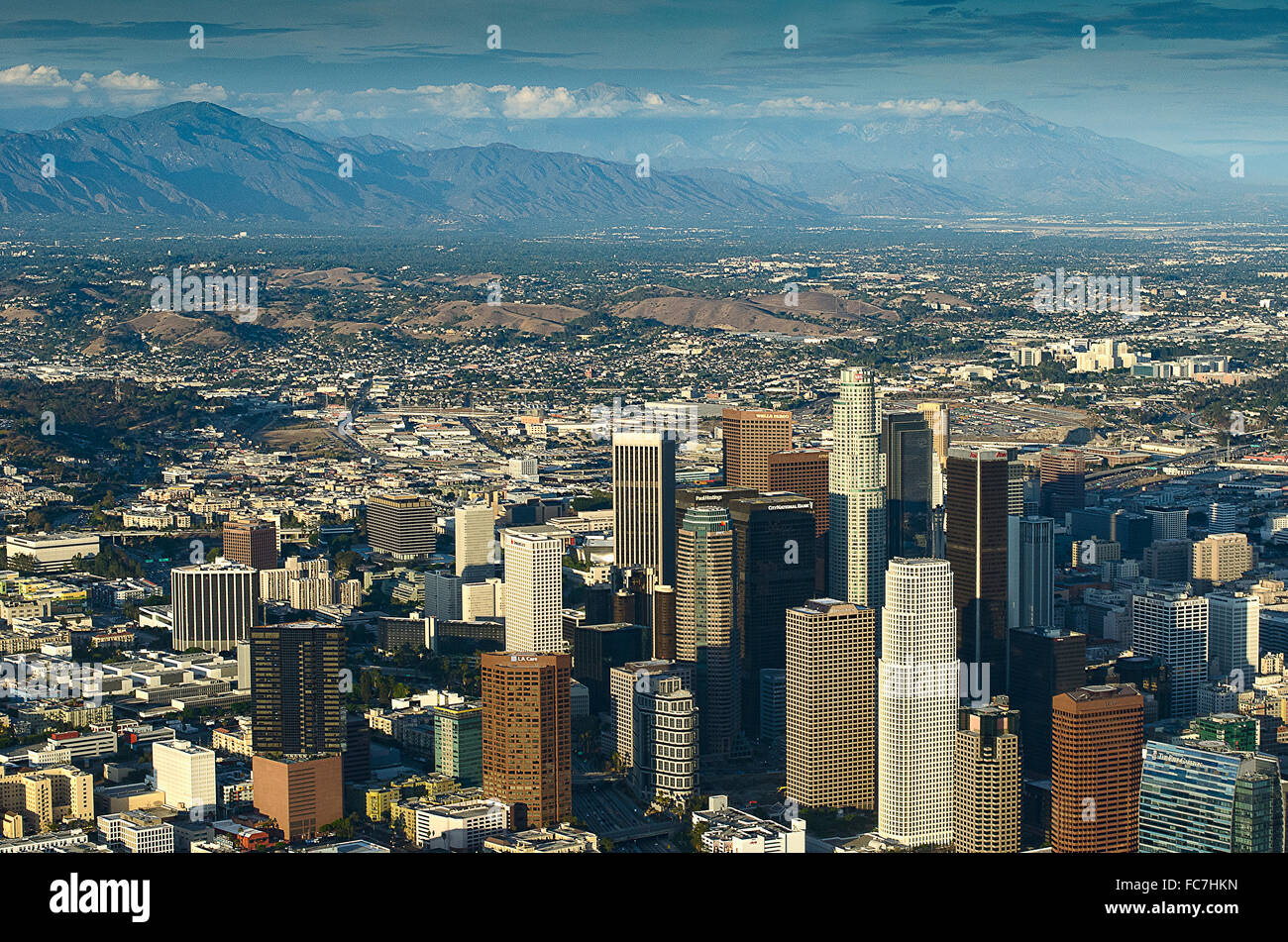 Luftaufnahme von Los Angeles Stadtbild, Kalifornien, Vereinigte Staaten Stockfoto