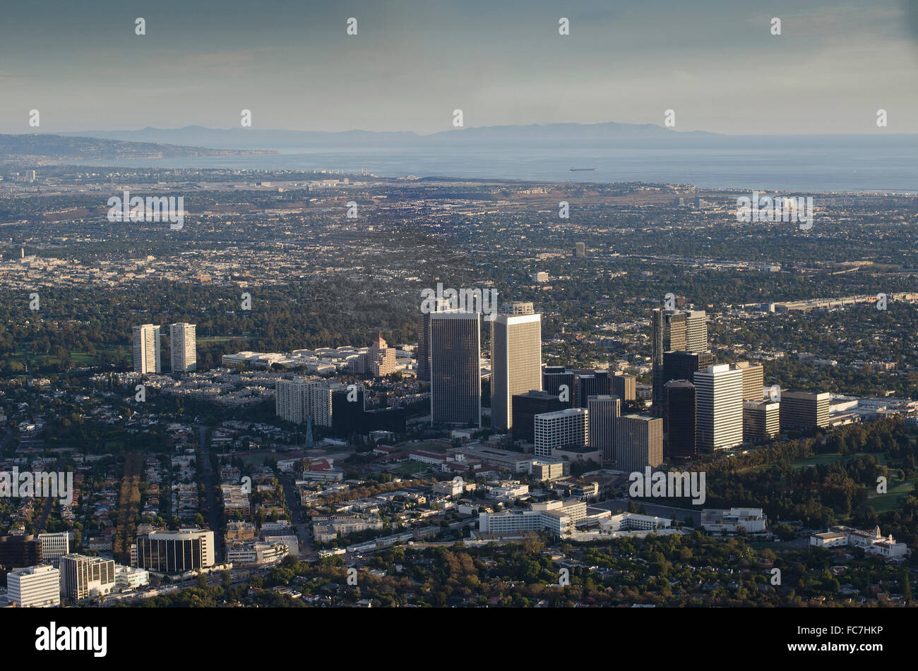 Luftaufnahme von Los Angeles Stadtbild, Kalifornien, Vereinigte Staaten Stockfoto