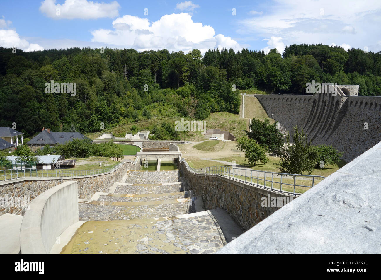 Wasser Talsperre Klingenberg, Deutschland Stockfoto