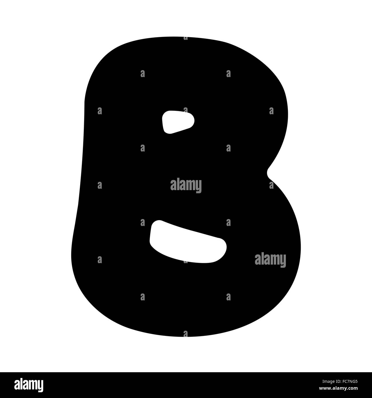 B Kapital silhouette Stockfoto