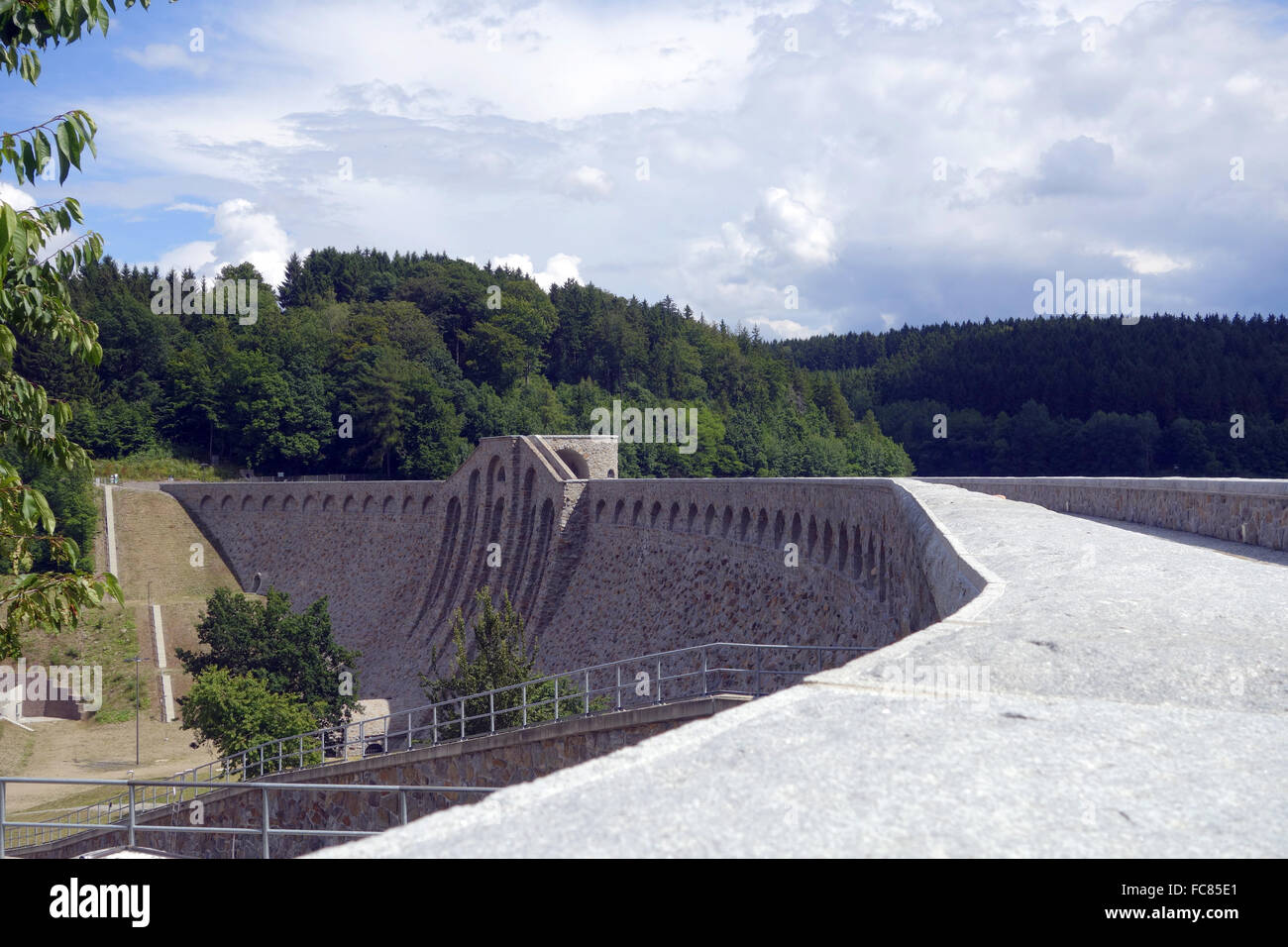 Wasser Talsperre Klingenberg, Deutschland Stockfoto