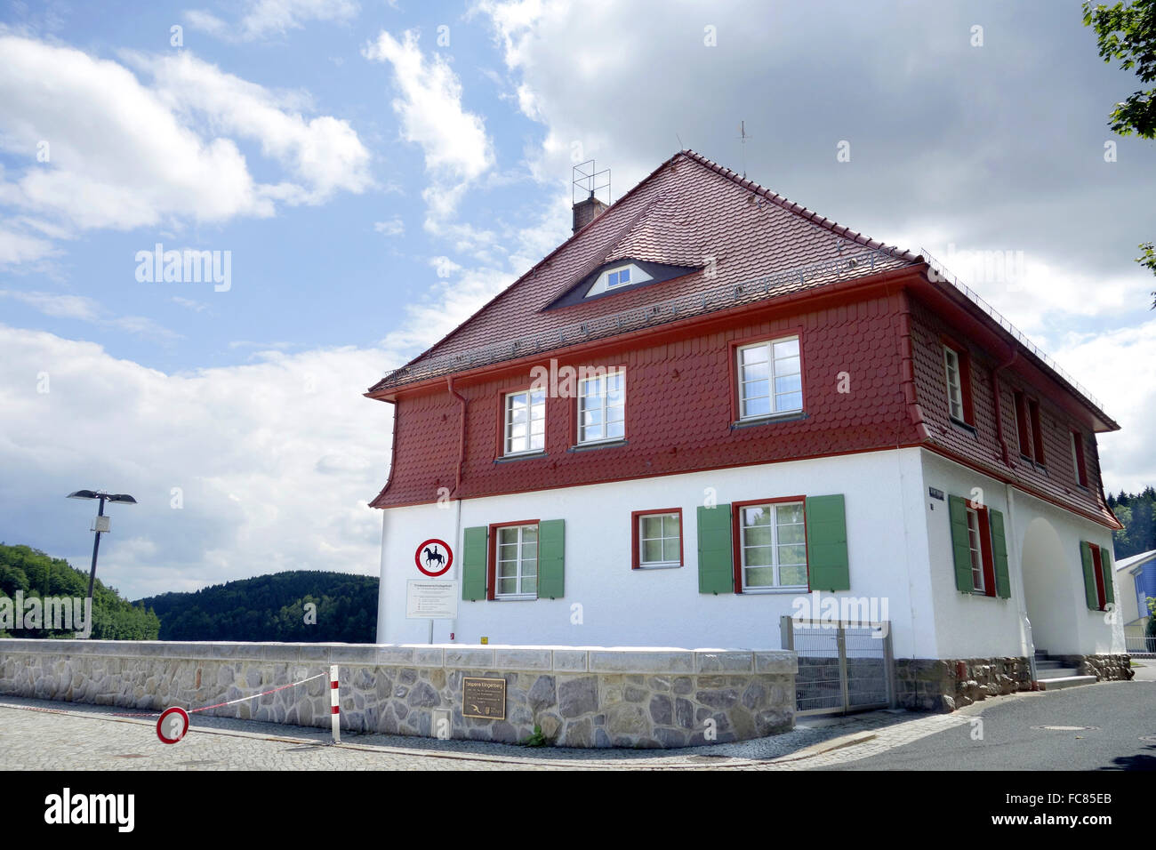 Wasser Talsperre Klingenberg, Deutschland Stockfoto