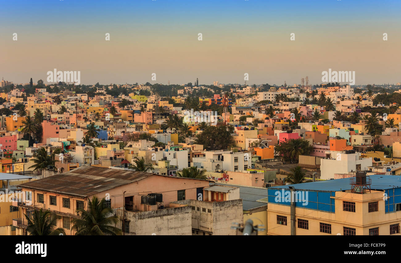 Skyline von Bangalore, Indien Stockfoto