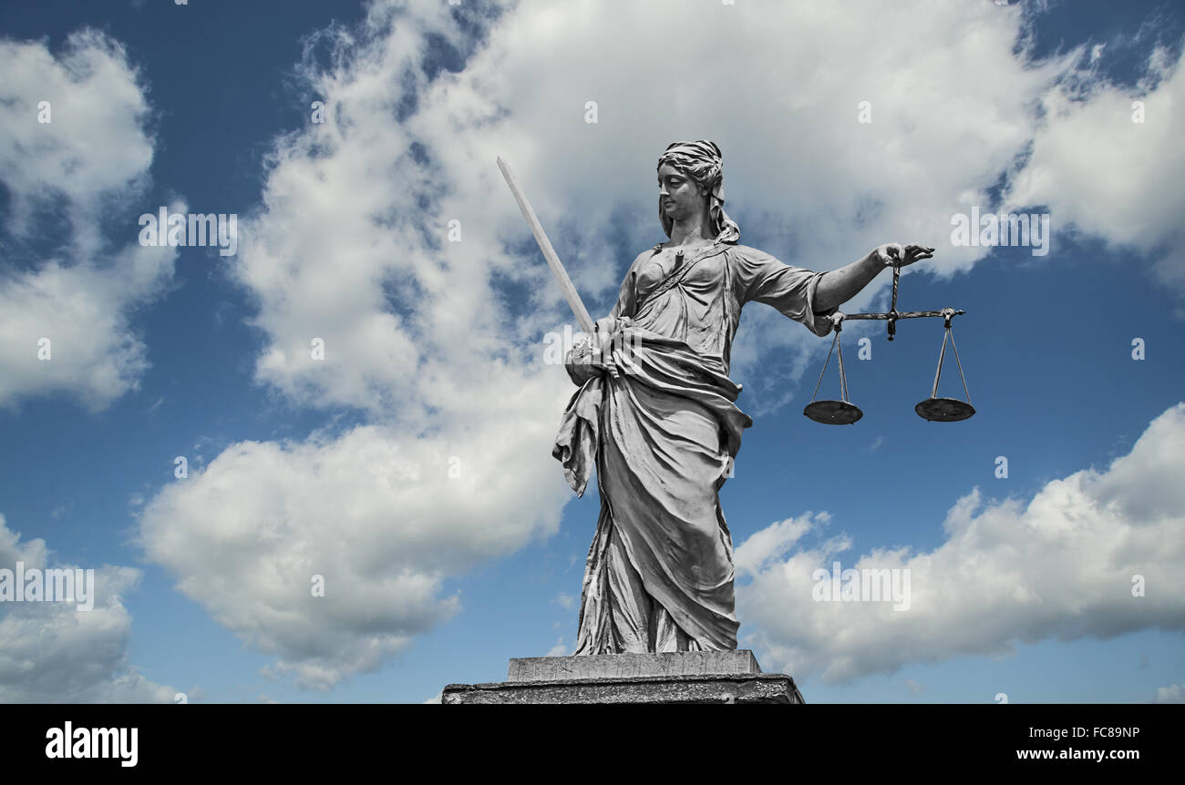 Justitia Stockfoto