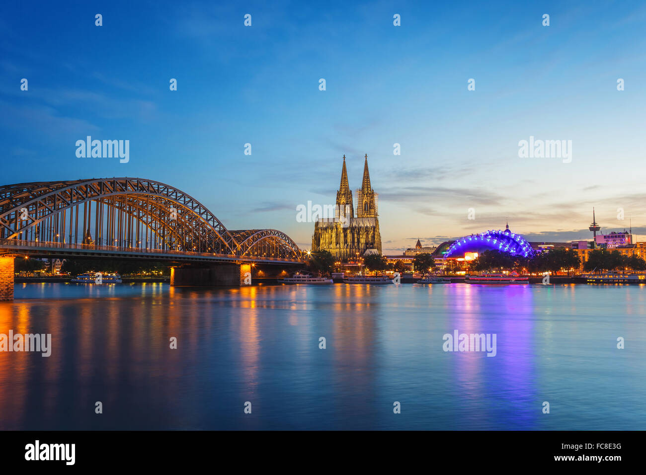 Skyline der Stadt Köln, Köln, Deutschland Stockfoto