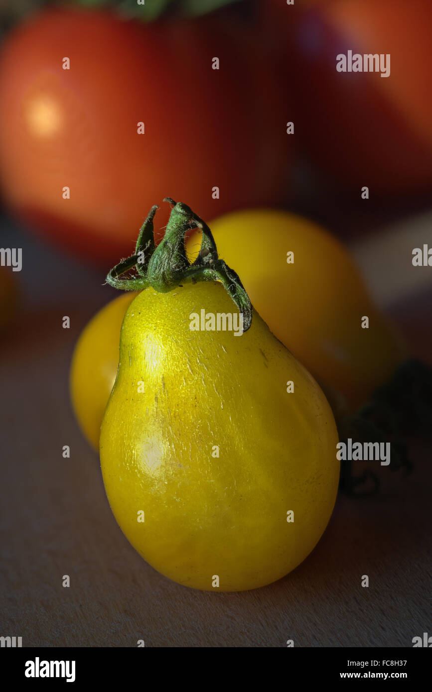 Tomaten-Sorte: Yellow Submarine Stockfoto