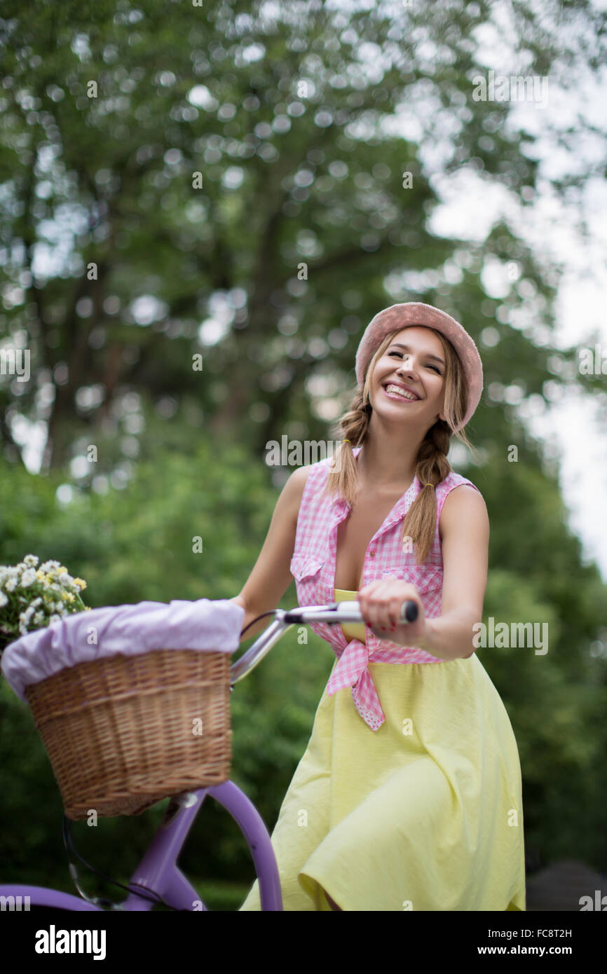 Positive Frau Stockfoto