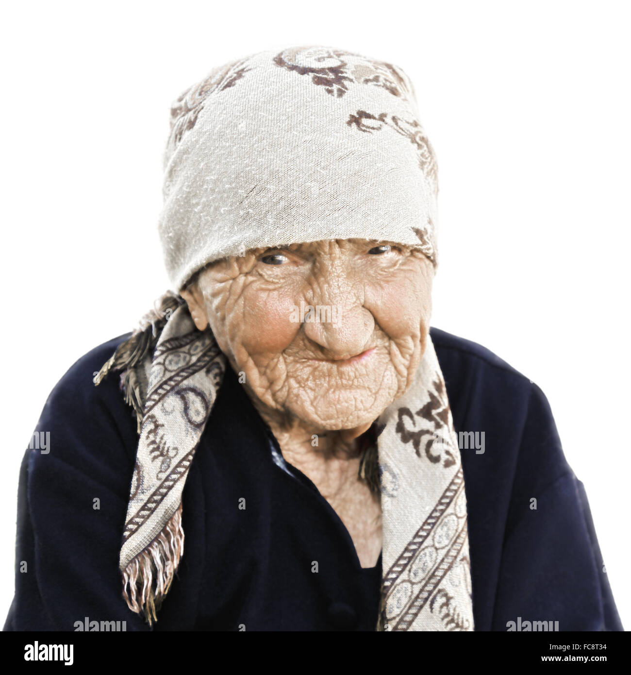 Porträt von Seniorin Stockfoto