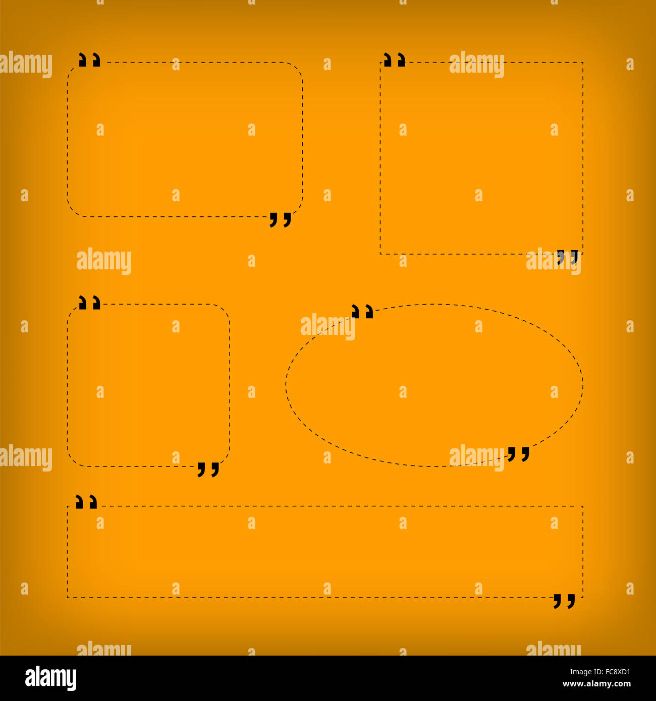 Satz von Sprechblasen. Leere Vorlage. Stockfoto Satz von Sprechblasen. Leere Vorlage. Stockfoto