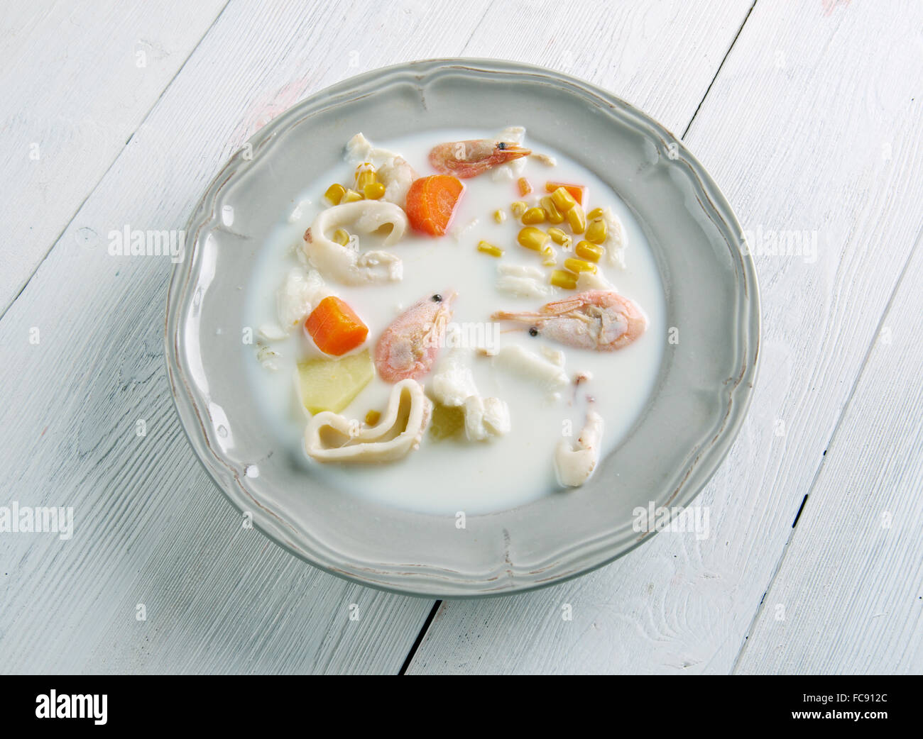 Irische Fischsuppe Stockfoto