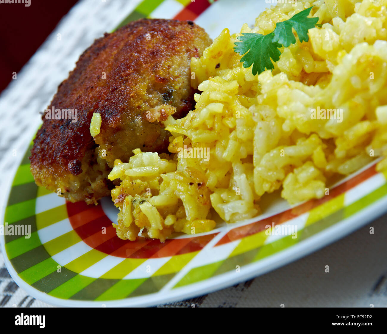 Türkische Fischbällchen Stockfoto