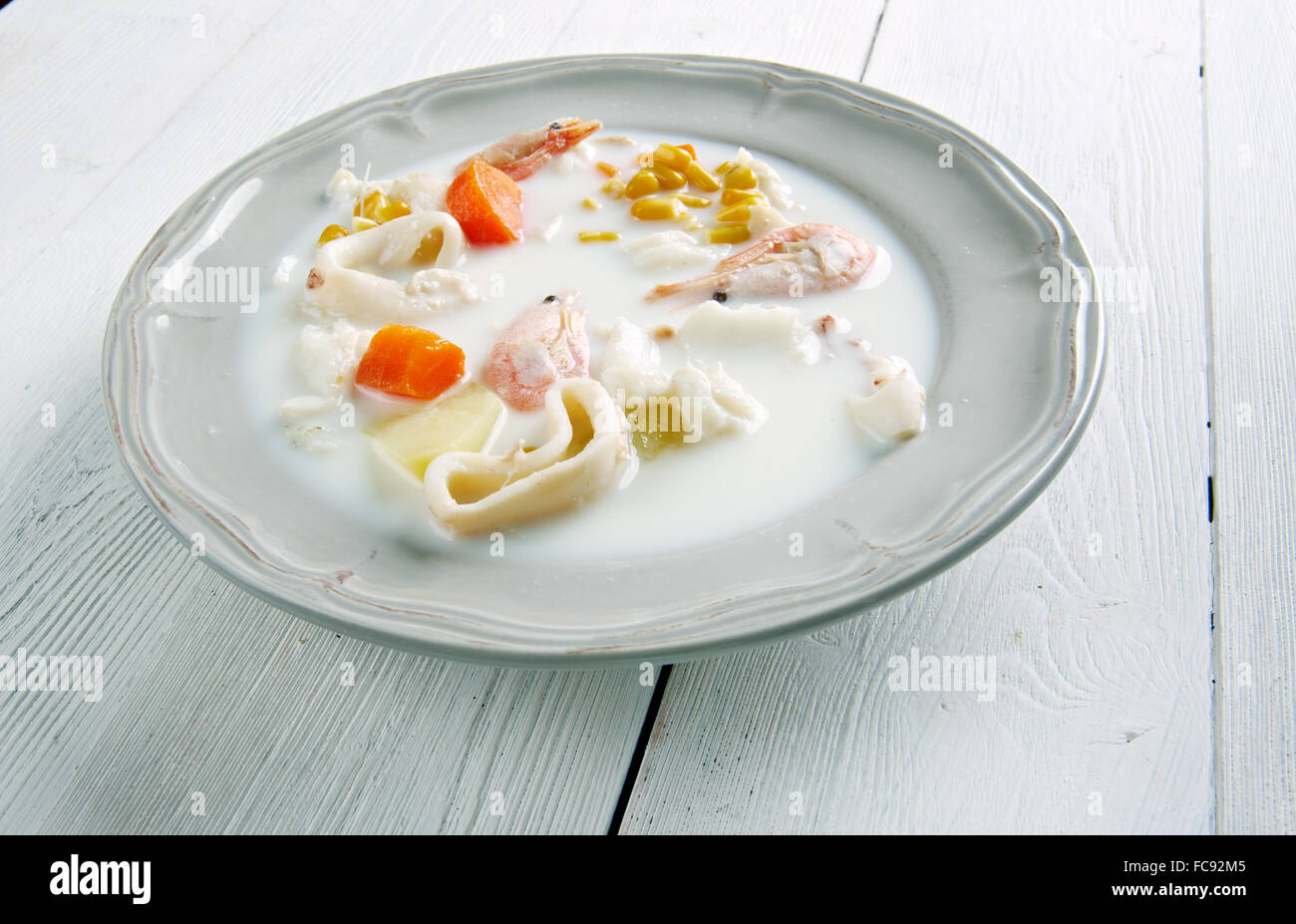 Irische Fischsuppe Stockfoto