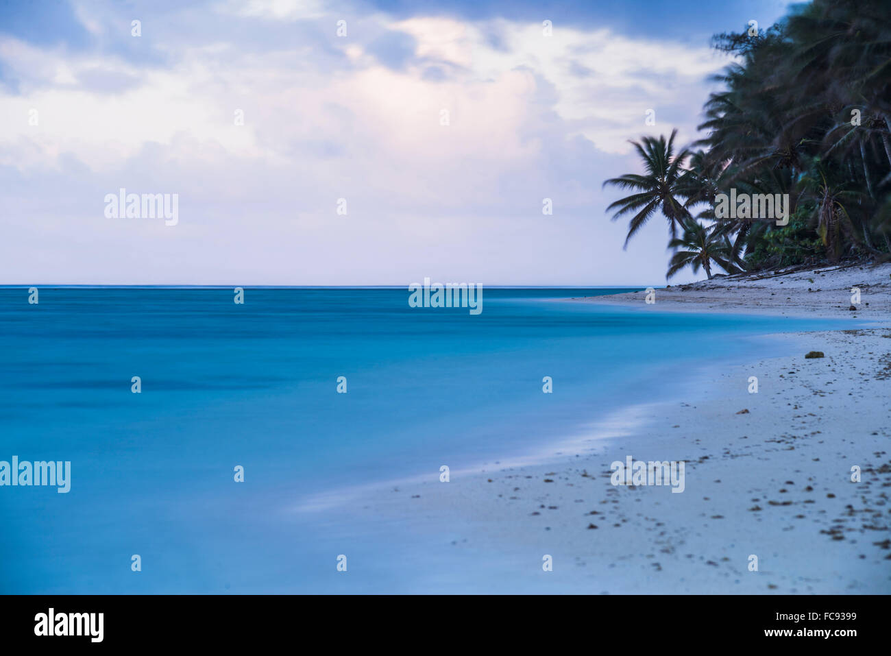 Tropischer Strand, Rarotonga, Cook-Inseln, South Pacific, Pazifik Stockfoto