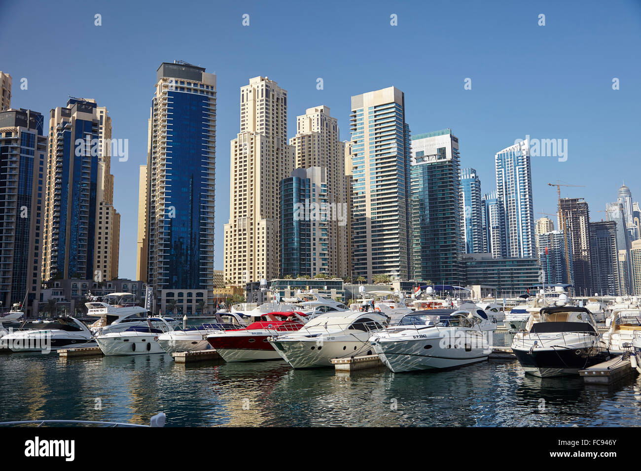 Dubai Marina, Dubai, Vereinigte Arabische Emirate, Naher Osten Stockfoto