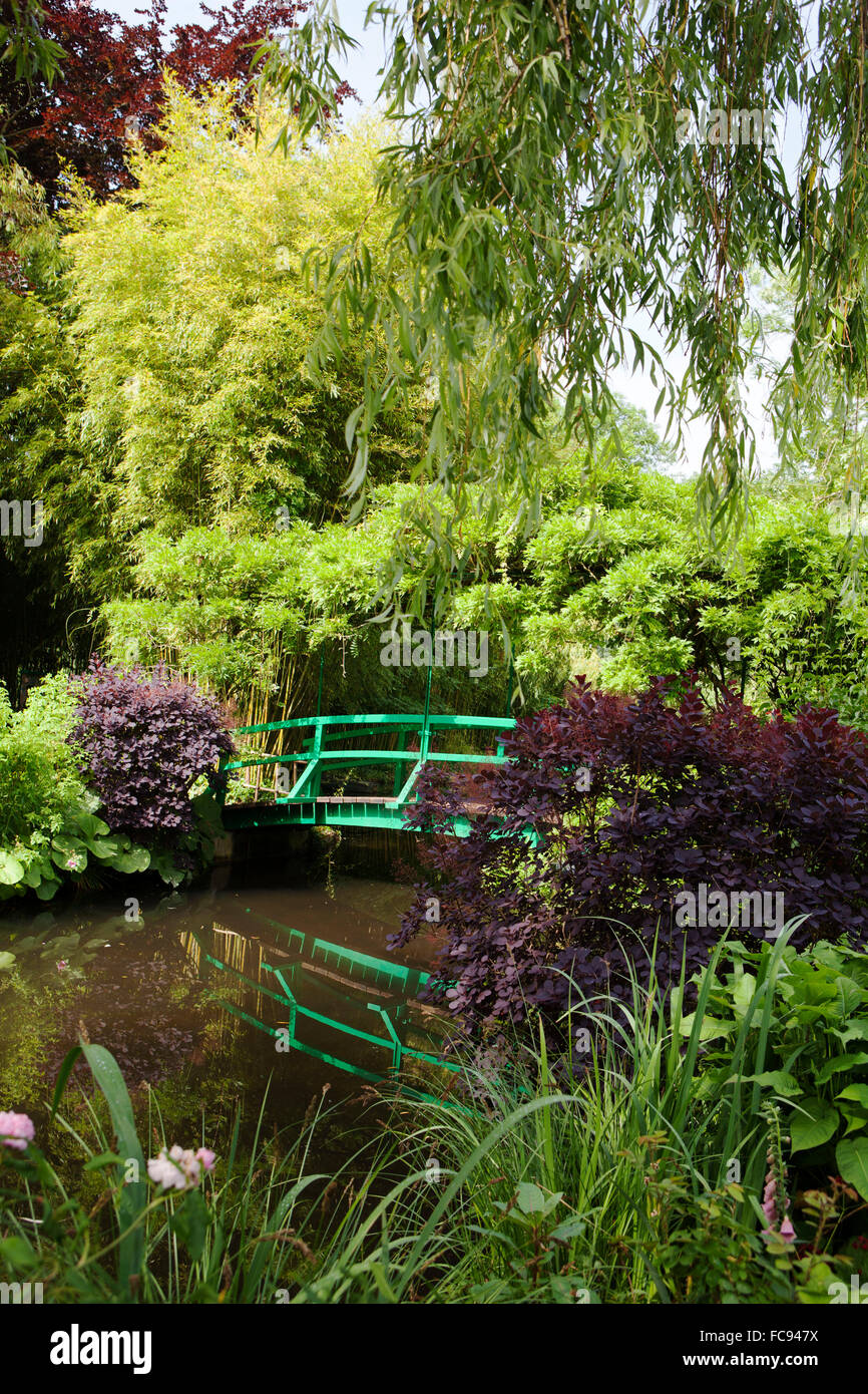 Garten, die Brücke über den Seerosenteich, die Inspiration für
