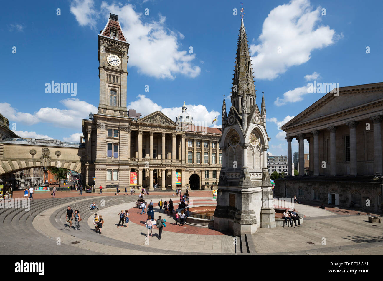 Birmingham Museum und Kunst-Galerie und Rathaus, Chamberlain Quadrat, Birmingham, West Midlands, England, Vereinigtes Königreich, Europa Stockfoto