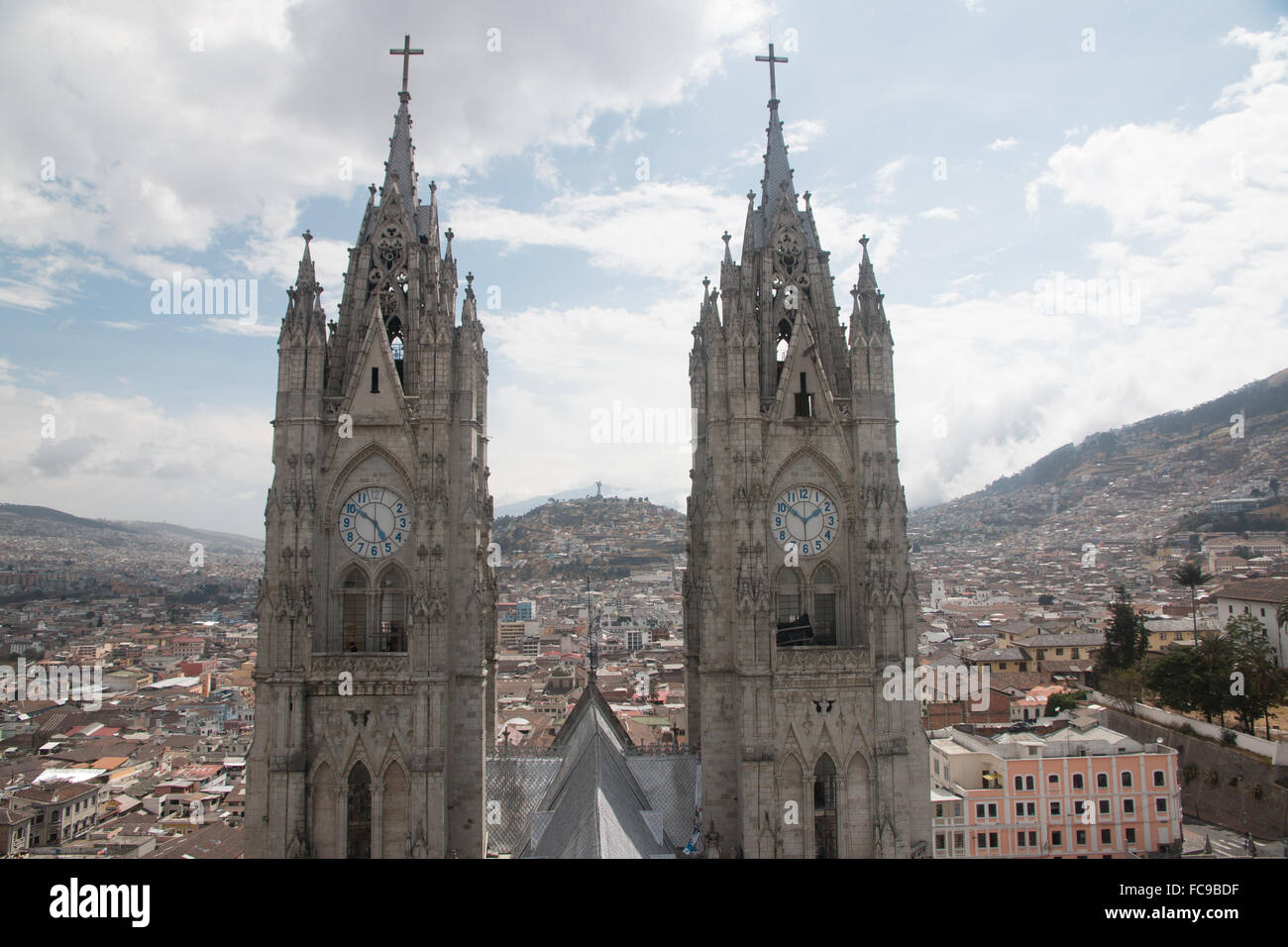 Die Basílica del Voto Nacional, Quito, Ecuador Stockfoto