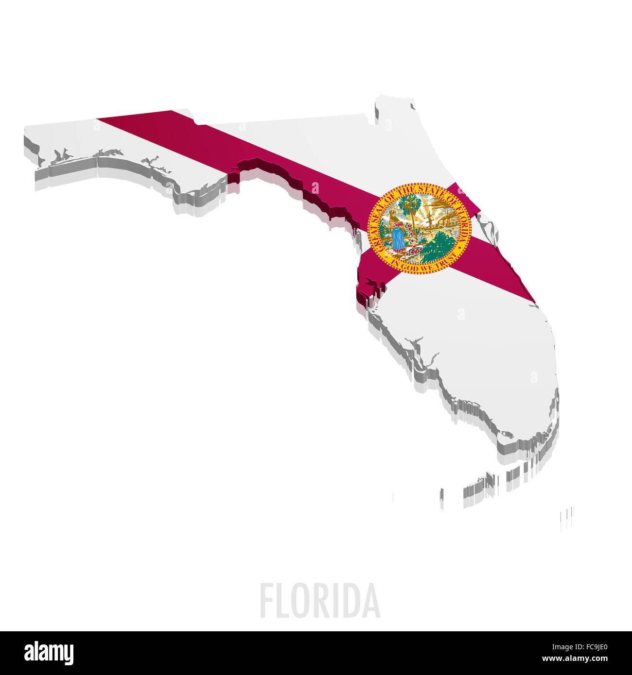 Landkarte von Florida Stockfoto