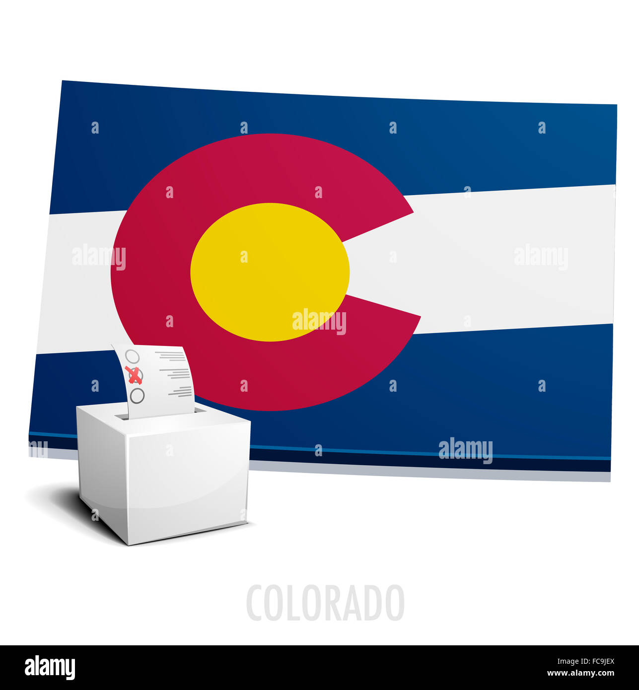 Political map of colorado Fotos und Bildmaterial in hoher Auflösung