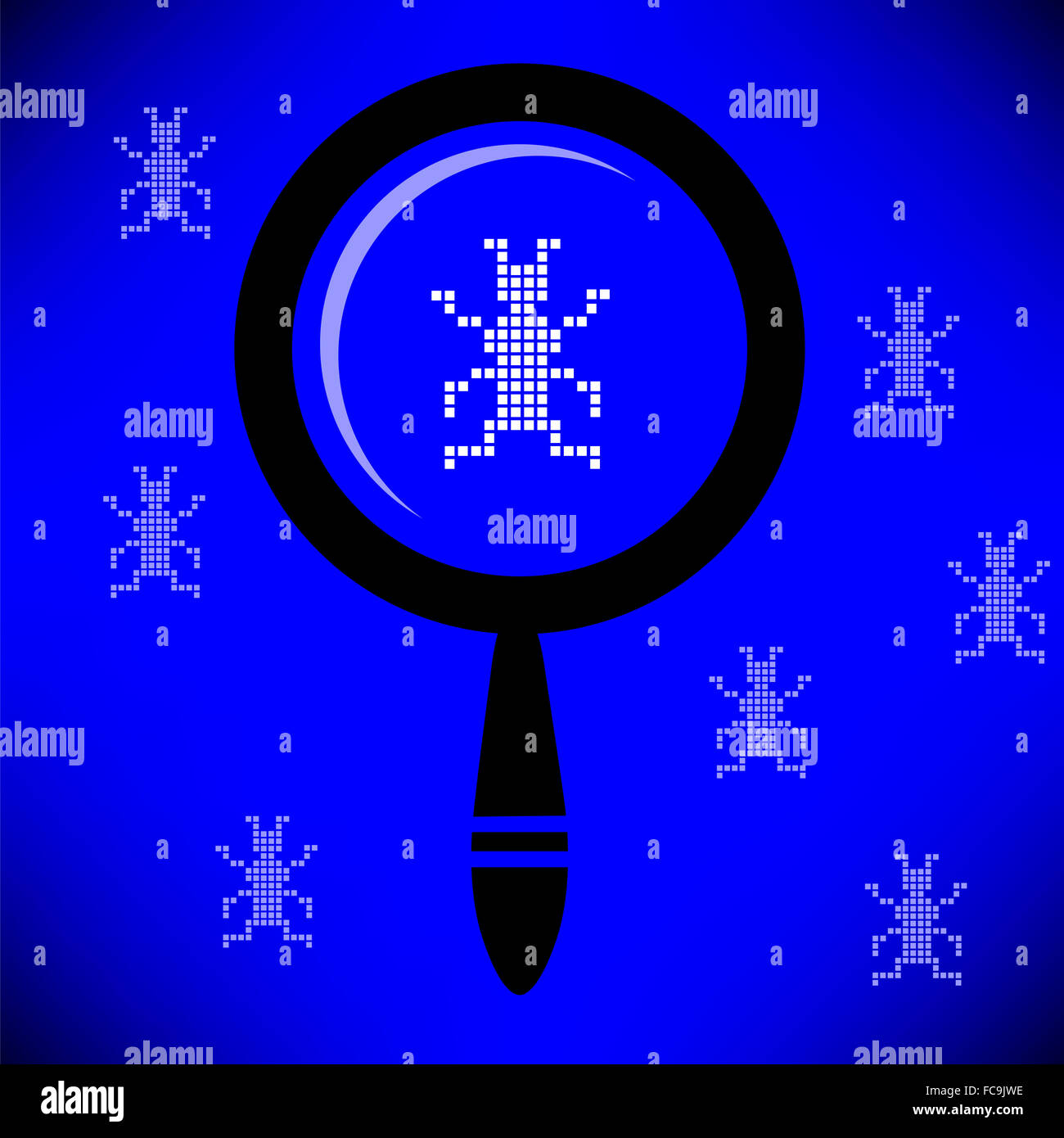 Software-Tests-Konzept. Computer-Virus. Stockfoto