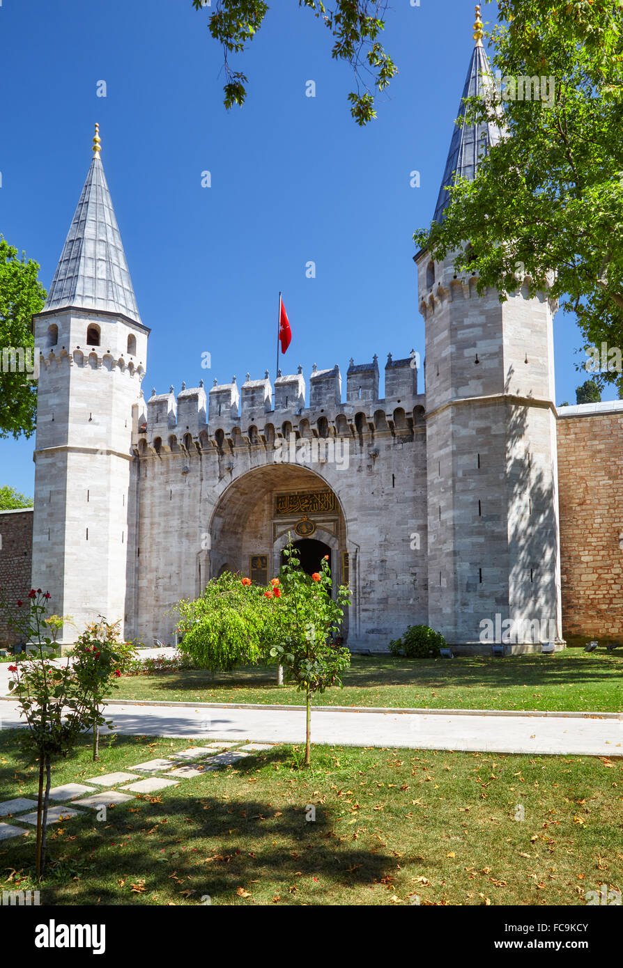 Topkapi-Palast, Tor der Anrede, Istanbul Stockfoto