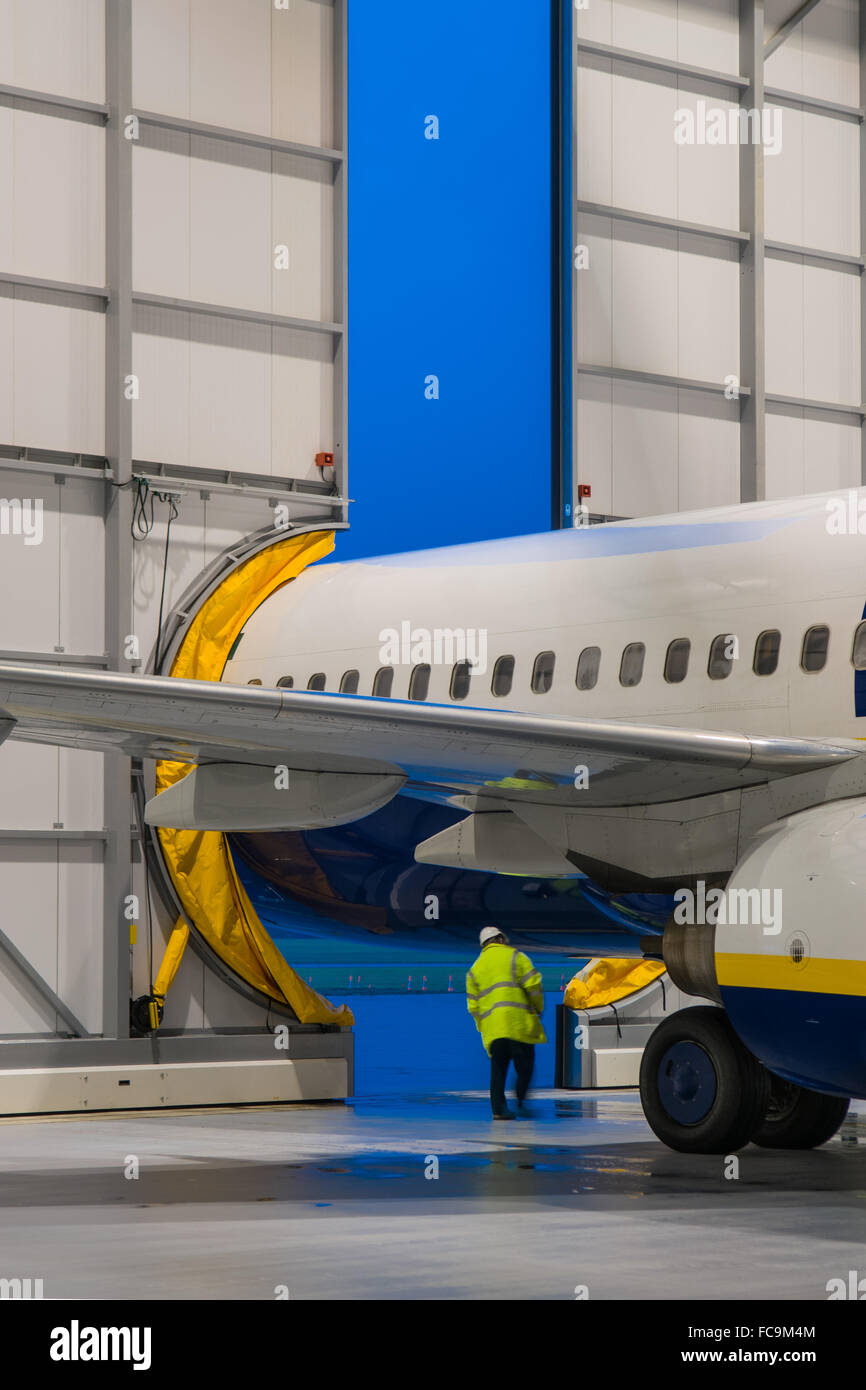 Aircraft Maintenance Nase Bay Stockfoto
