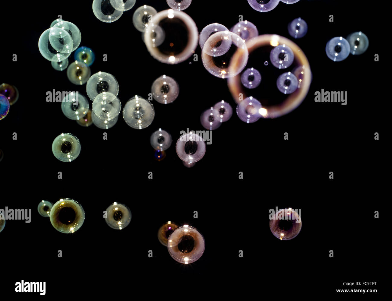 Farbe Bubbles Hintergrund Stockfoto