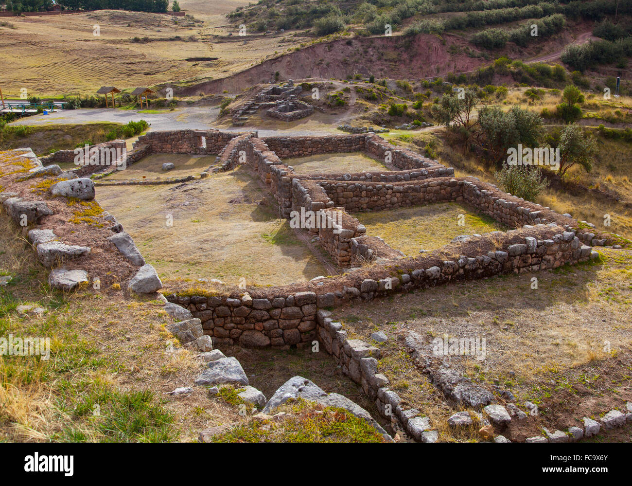 Inka-Ruinen von Pukapukara, Cusco Stockfoto