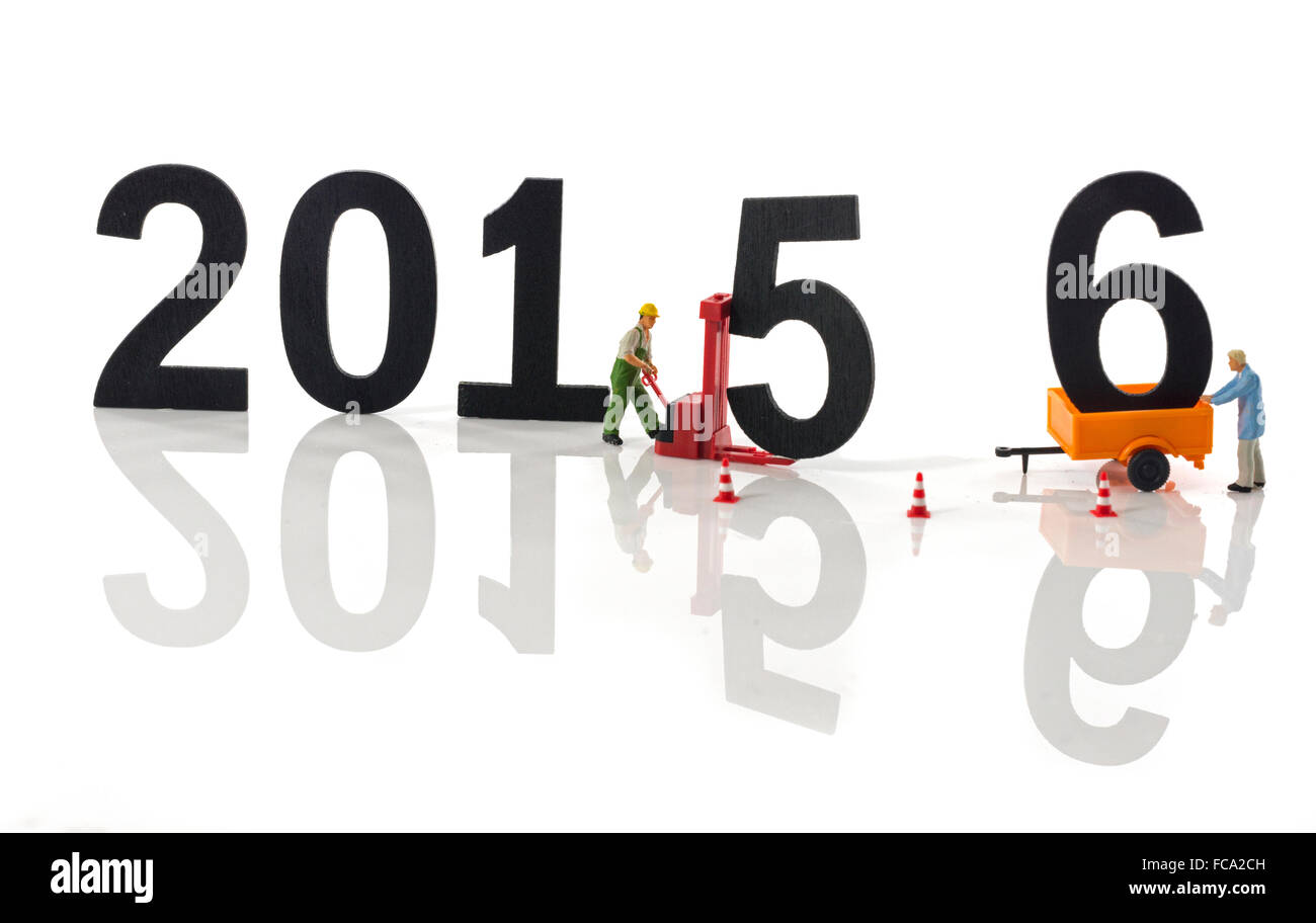 2015 ändern 2016 Stockfoto