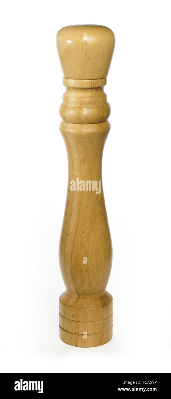Aus Holz Pfeffermühle Stockfoto