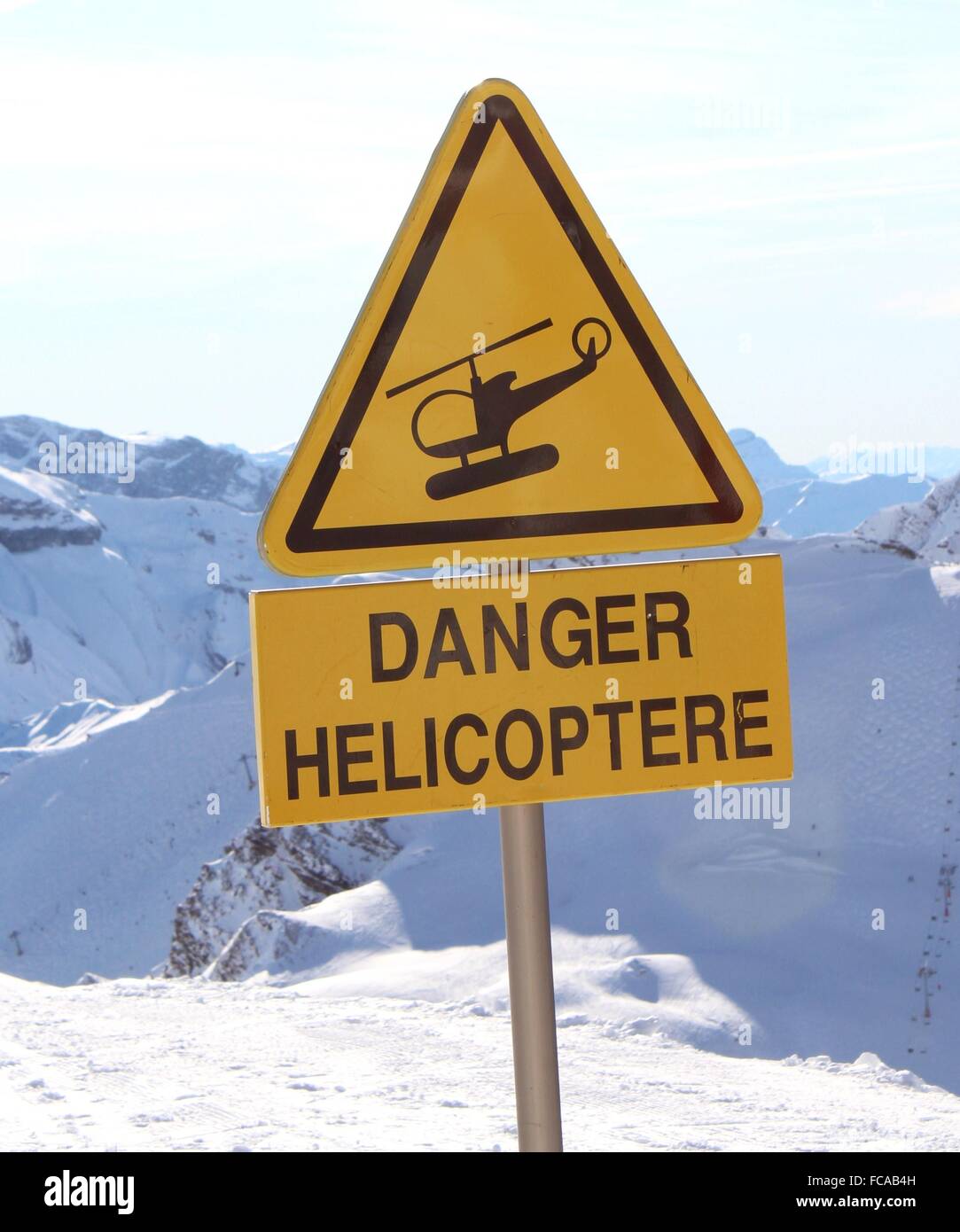 Gefahr helicoptere Stockfoto