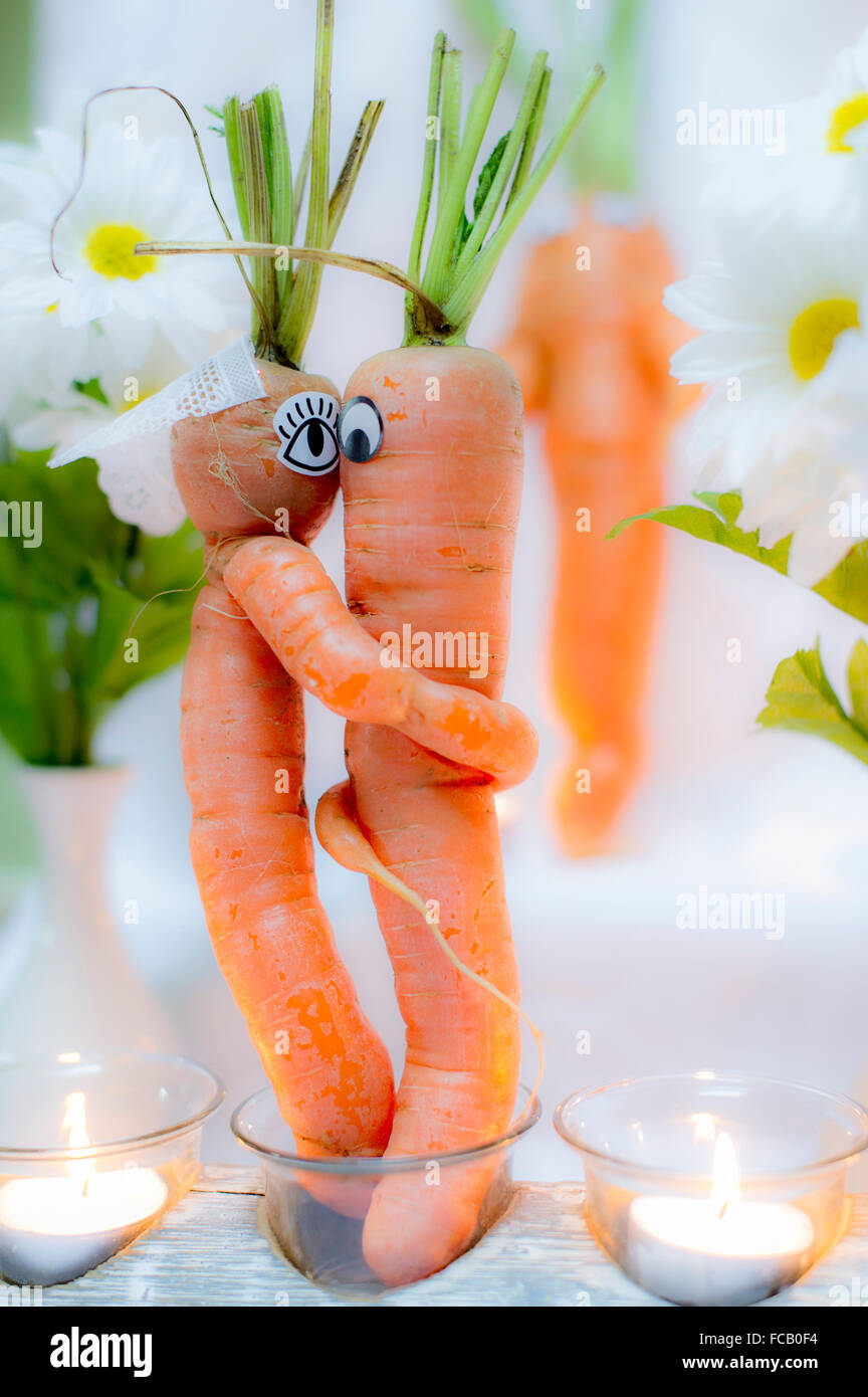 Noch immer leben einer Karotte Hochzeit Stockfoto