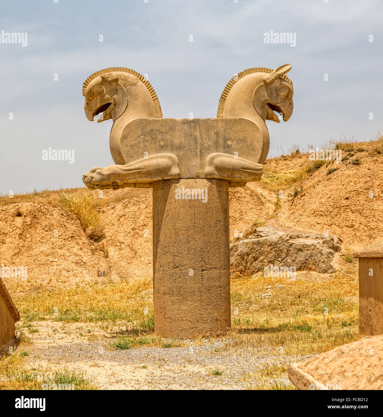 Homa-Vogel in Persepolis Stockfoto