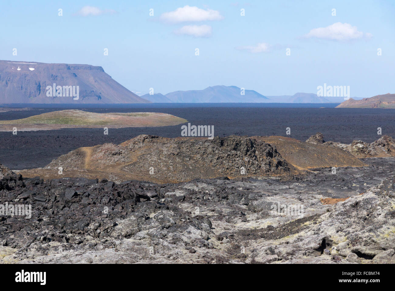 Erstellt von Krafla-Vulkan in Island Lava-Wüste Stockfoto