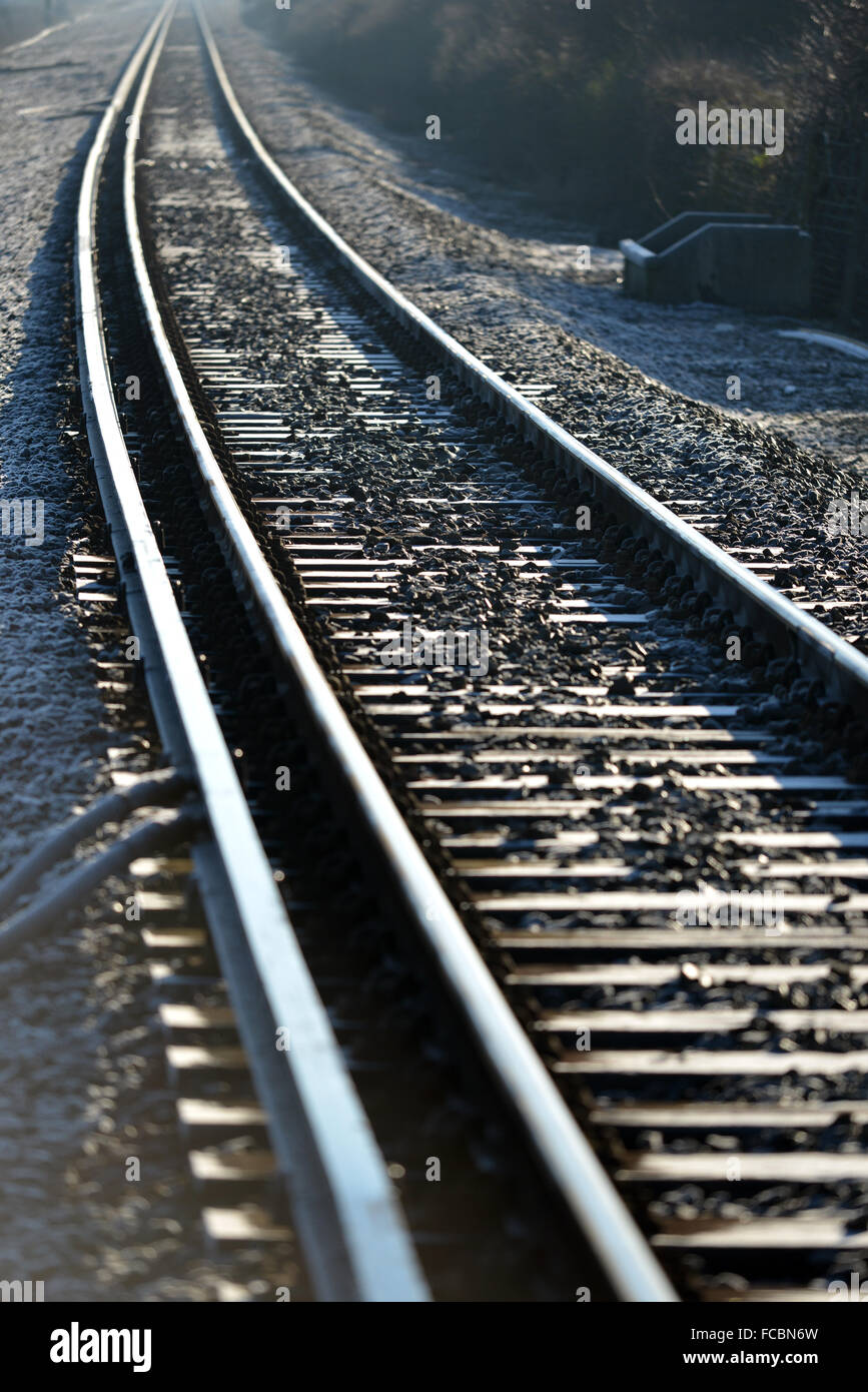 einzigen Bahnstrecke Stockfoto