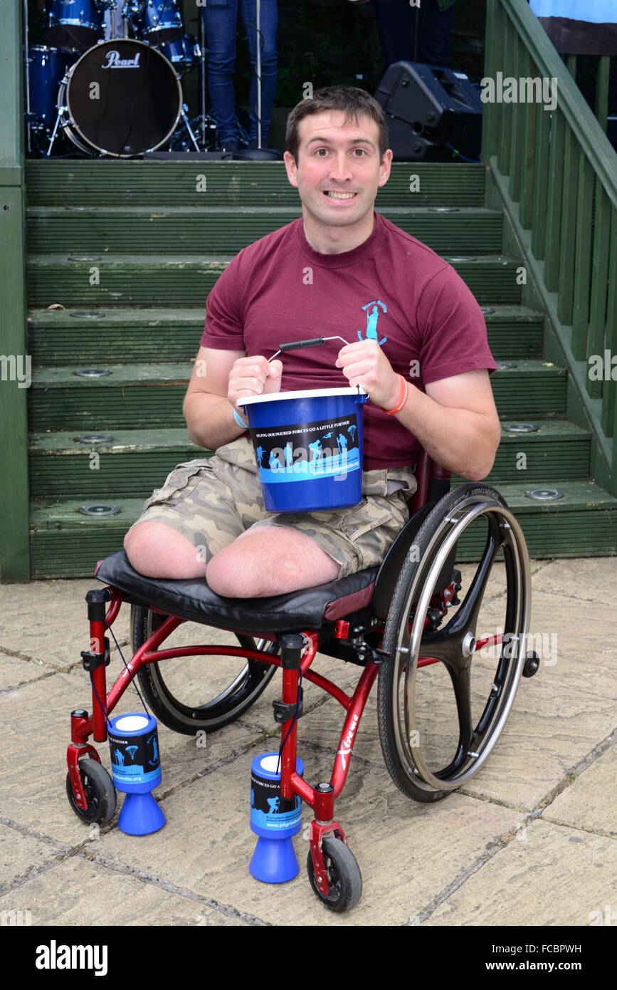 Krieg-Veteran und Charity Spendenaktion Ben Parkinson MBE. Stockfoto