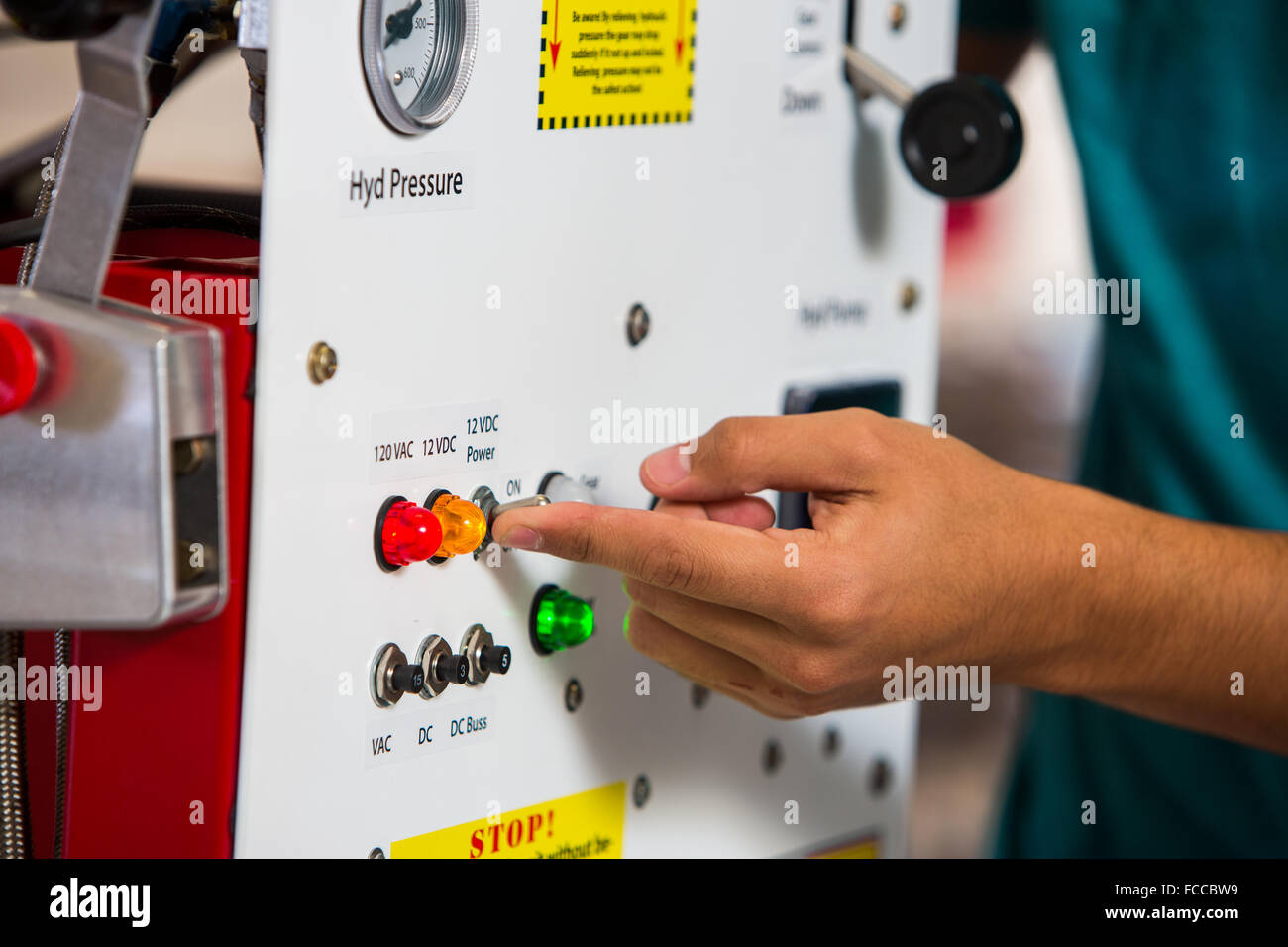 Elektro-, Ausbildung, Ausrüstung, Detail, Klassenzimmer Stockfoto