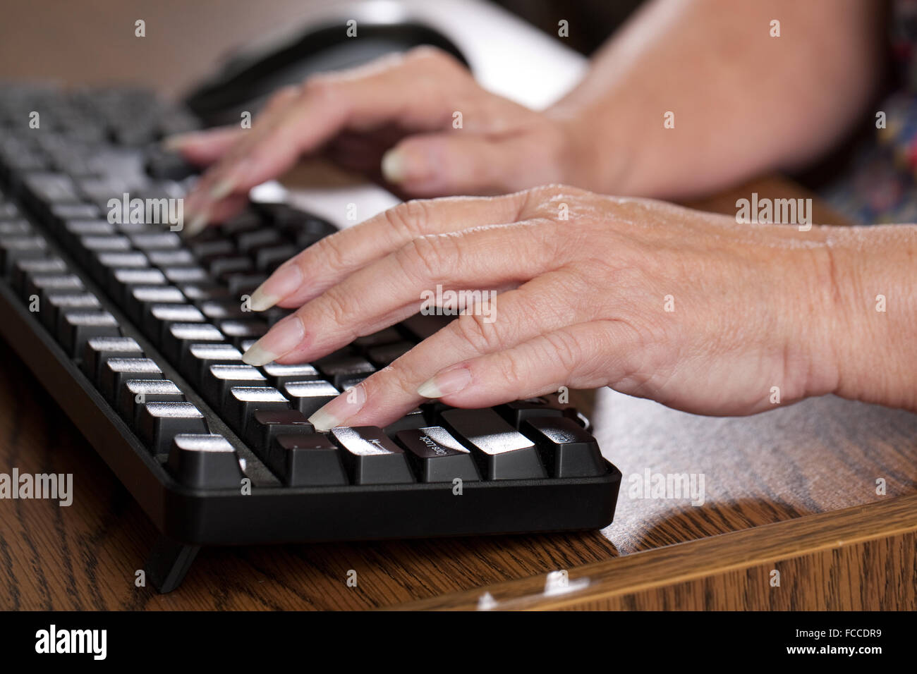 Codierung auf Computer oder Tastatur tippen. Stockfoto