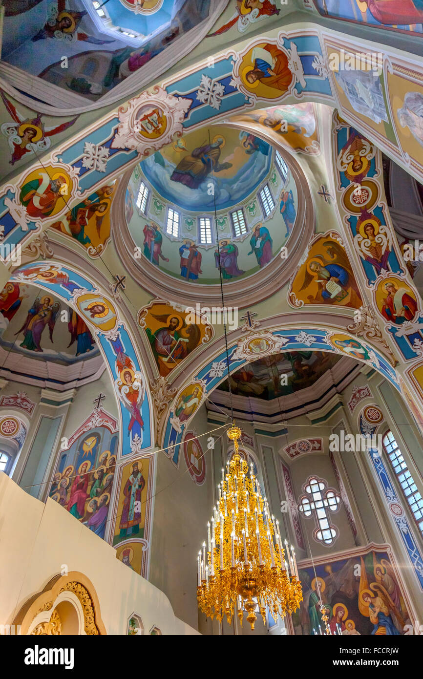 Die Kathedrale Saint George Vydubytsky Kloster Kiew Ukraine.  Vydubytsky Kloster ist das älteste in der Ukraine Stockfoto