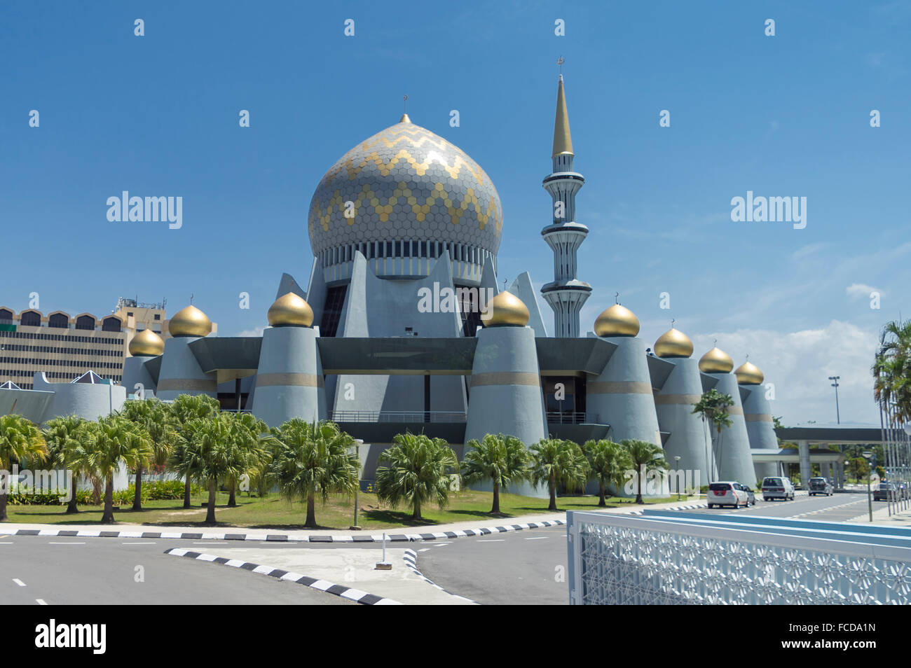 Masjid Negeri Sabah, der Staat-Moschee von Sabah in Kota Kinabalu, Malaysia. Stockfoto