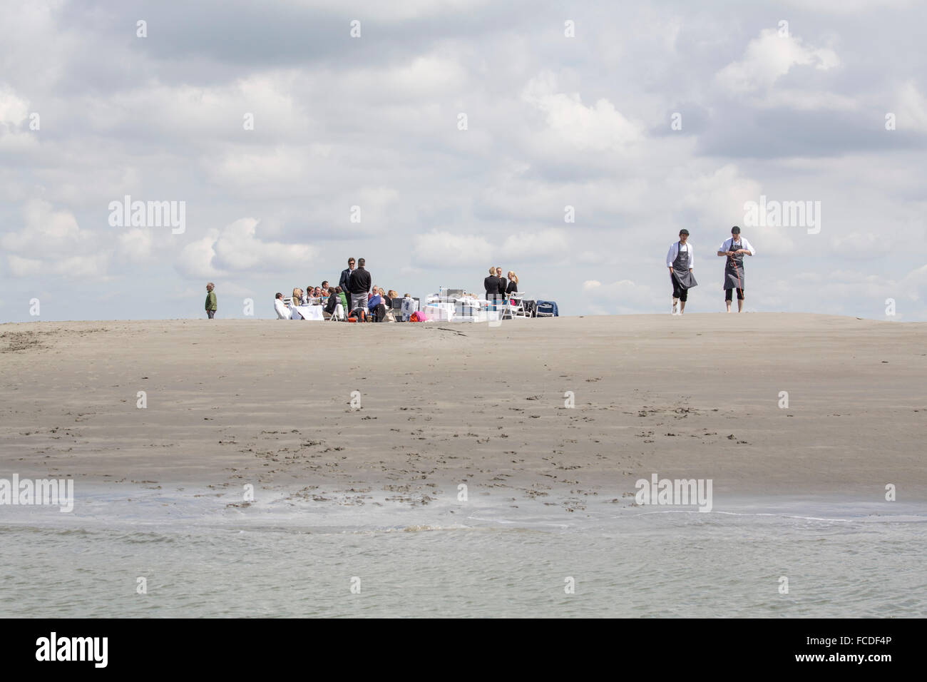 Niederlande, Breskens, Restaurant namens De Kromme Watergang (Michelin-Stern) an der Mündung des Flusses Westerschelde. Stockfoto