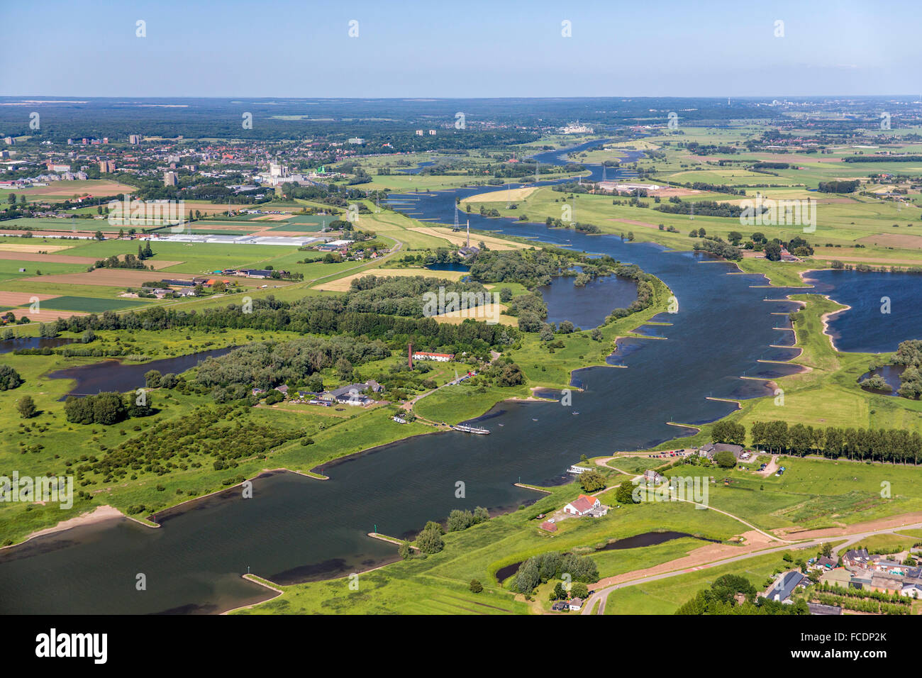 Niederlande, Rhenen, Natur Naturschutzgebiet De Blauwe Kamer. Luftbild Stockfoto