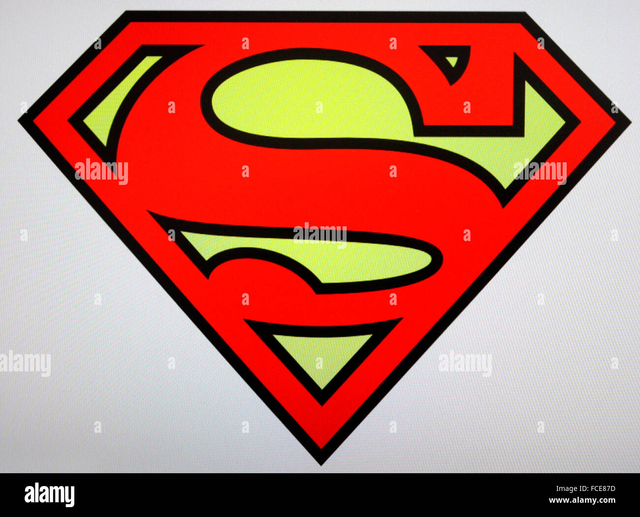 "Superman"-Logo, Berlin. Stockfoto