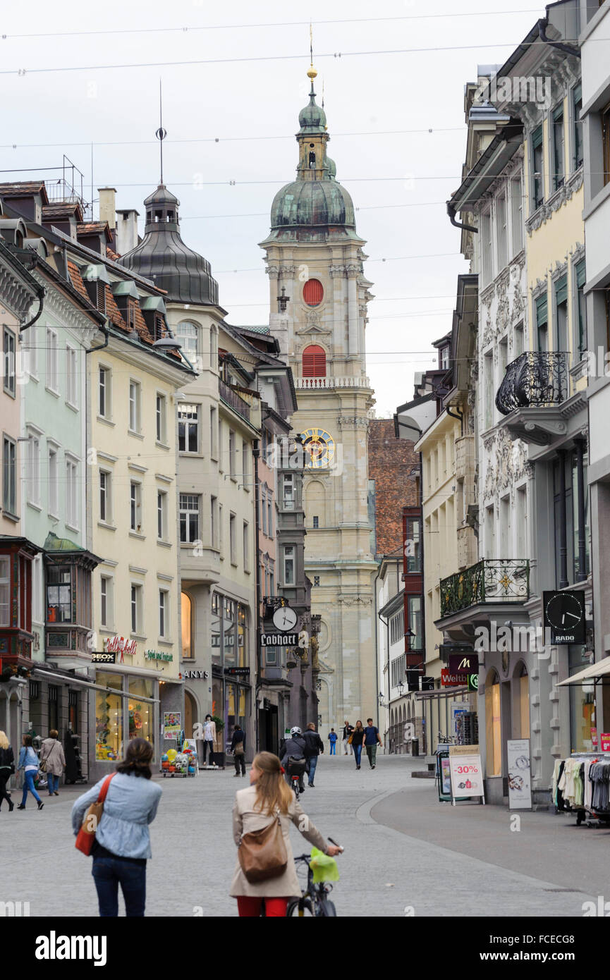 Kathedrale, Altstadt St. Gallen, Kanton St. Gallen, Schweiz | Dom, alte Stadt St. Gallen, Kanton St. Gallen, richtet Stockfoto