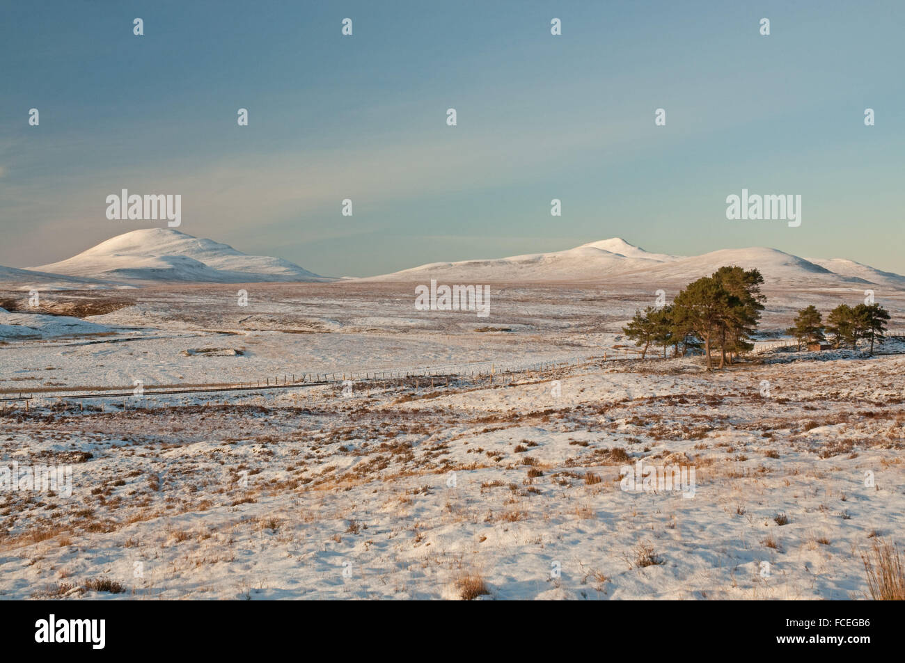Ben Griam Mhor und Ben Griam Beg in der Nähe von Kinbrace Stockfoto