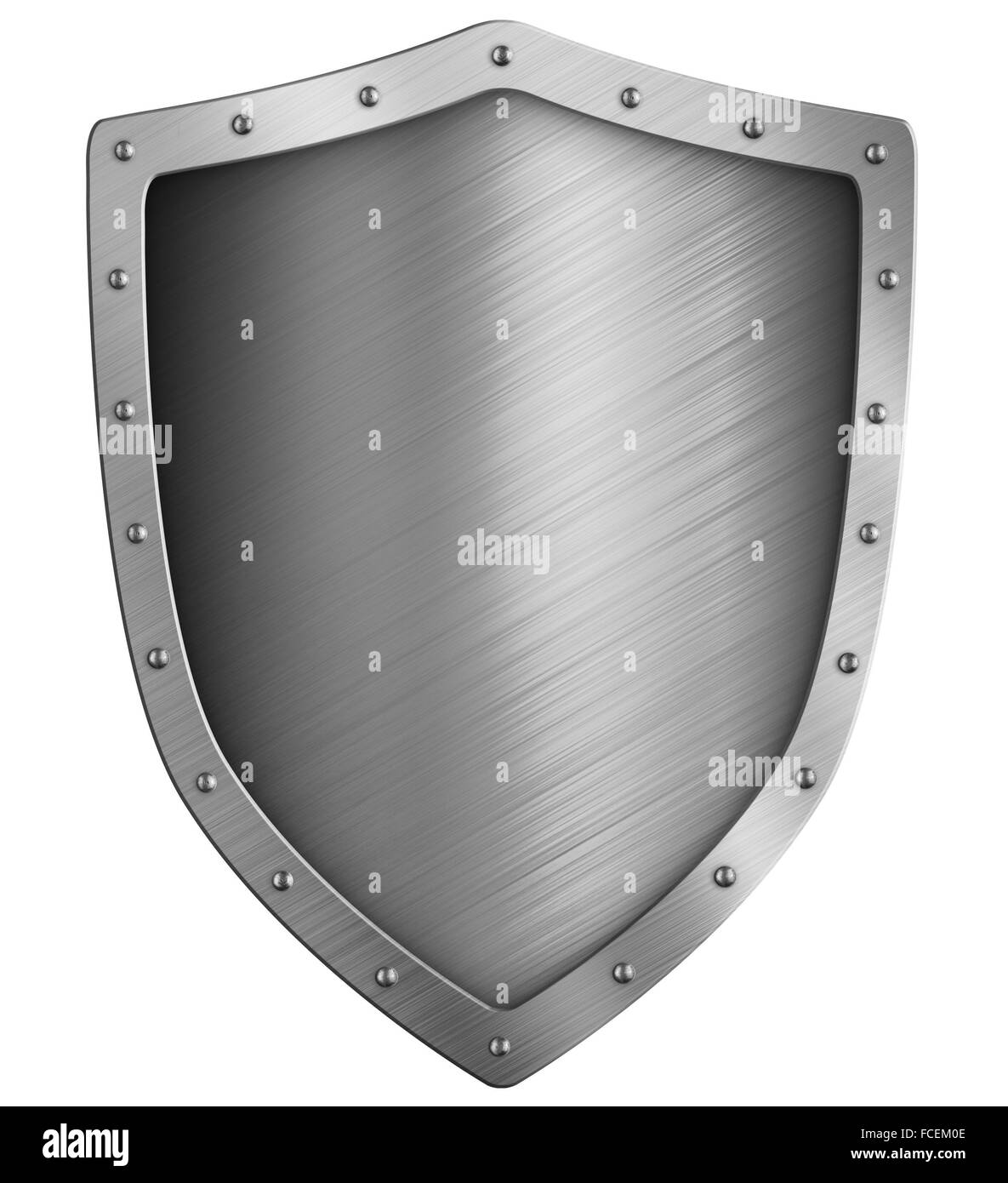 einfache klassische Metallschild Zeichen isoliert Stockfoto